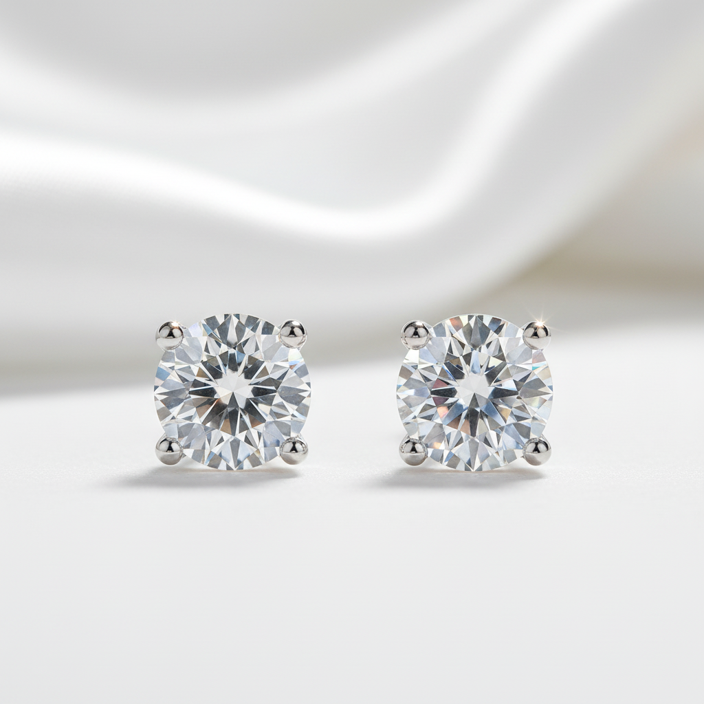 Classic Round Diamond Option Solitaire Jewelry Set - Evani Naomi Jewelry