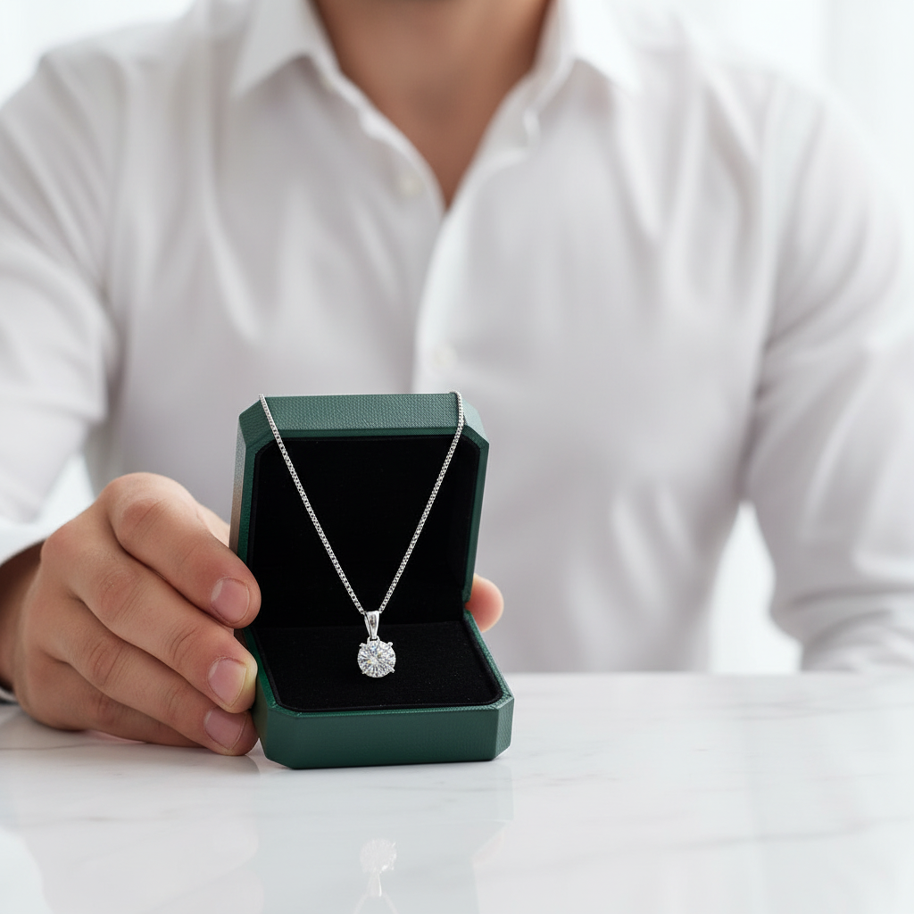 Classic Round-cut 1.0 ct Diamond Option Necklace
