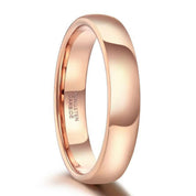 Classic Unisex Rose Gold Tungsten Wedding Band-Evani Naomi Jewelry