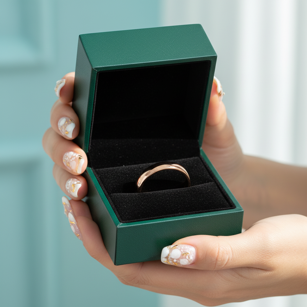 Classic Unisex Rose Gold Tungsten Wedding Band - Evani Naomi Jewelry