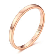 Classic Unisex Rose Gold Tungsten Wedding Band-Evani Naomi Jewelry