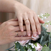 Classic Unisex Rose Gold Tungsten Wedding Band-Evani Naomi Jewelry