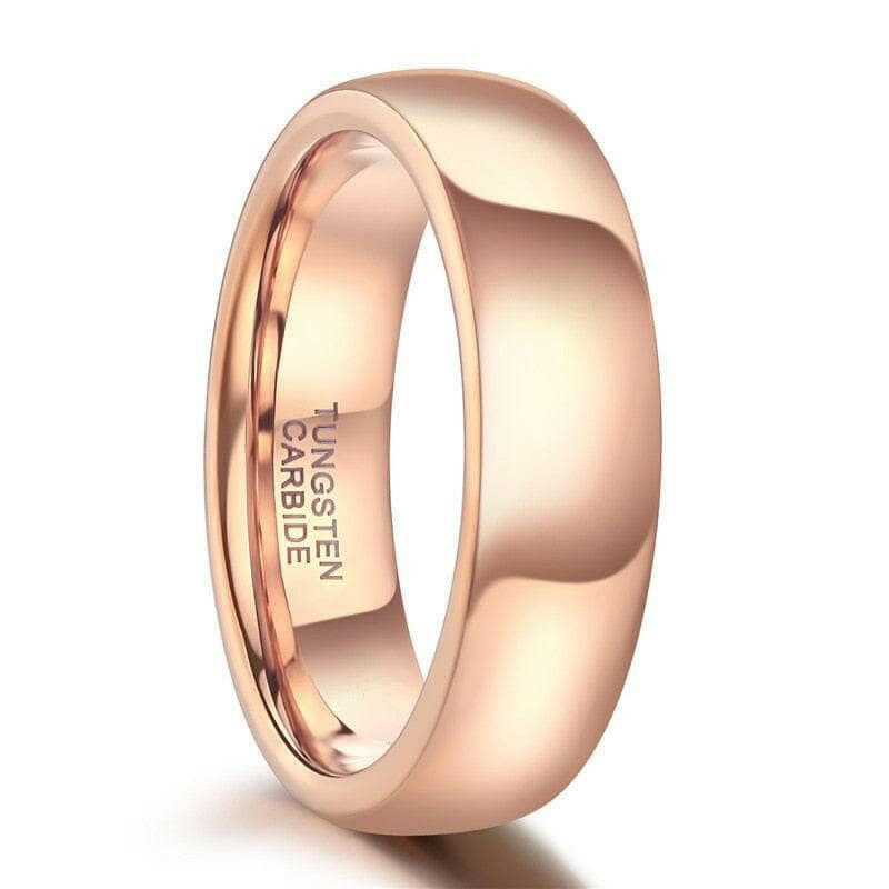 Classic Unisex Rose Gold Tungsten Wedding Band-Evani Naomi Jewelry