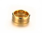 Classic Yellow Gold Tungsten Men's Wedding Band-Evani Naomi Jewelry