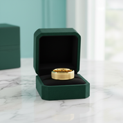 Classic Yellow Gold Tungsten Men's Wedding Band