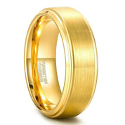 Classic Yellow Gold Unisex Tungsten Wedding Band-Evani Naomi Jewelry