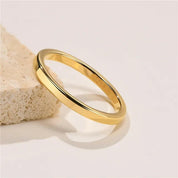 Classic Yellow Gold Unisex Tungsten Wedding Band-Evani Naomi Jewelry