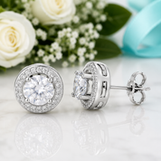 Classic 2.0 Ct Round Diamond Option Stud Earrings