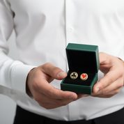 Club and Heart Poker Diamond Option Stud Earrings