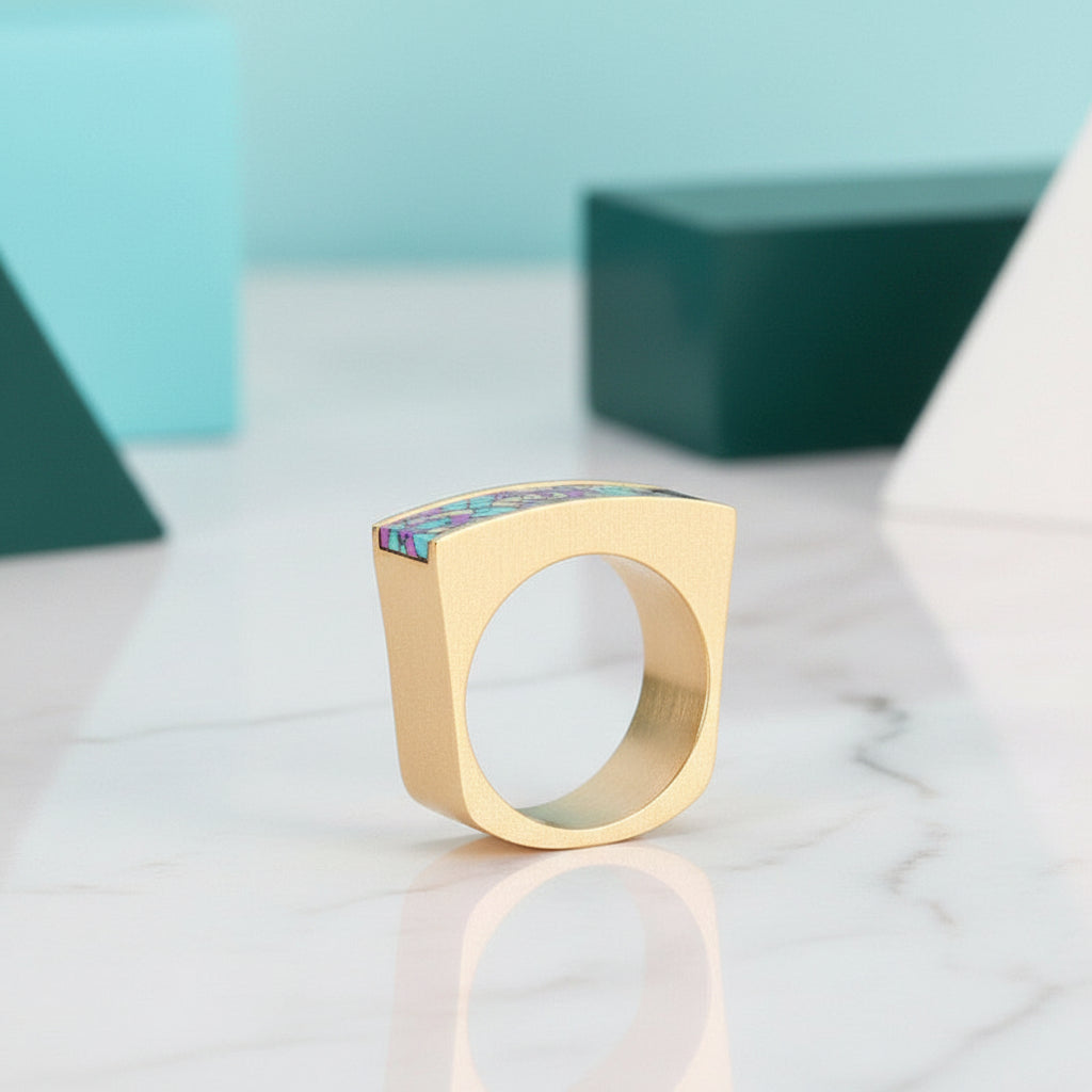 Colorful Bohemian Stone Ring-Evani Jewelry