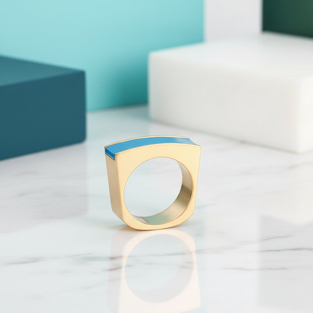 Colorful Bohemian Stone Ring-Evani Jewelry