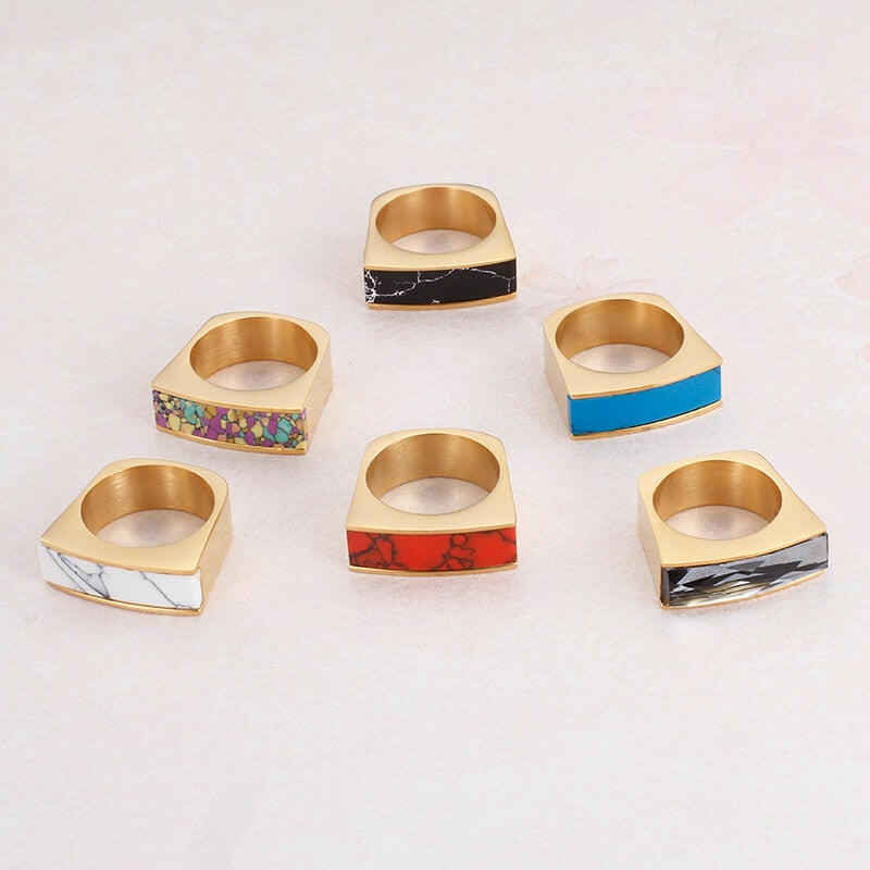 Colorful Bohemian Stone Ring-Evani Naomi Jewelry