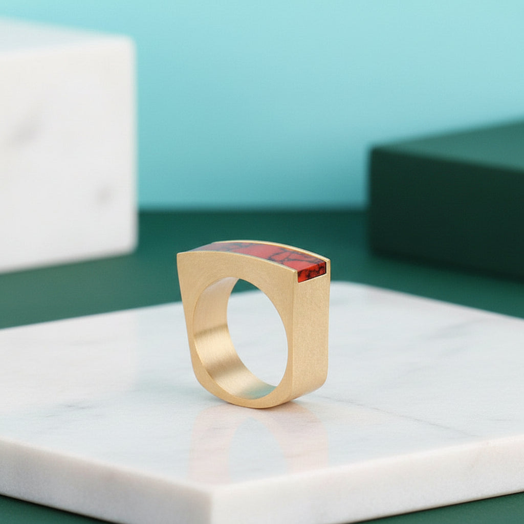 Colorful Bohemian Stone Ring-Evani Jewelry