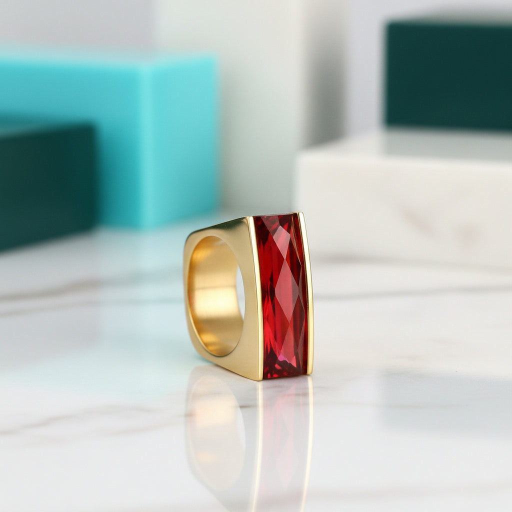 Colorful Bohemian Stone Ring-Evani Jewelry