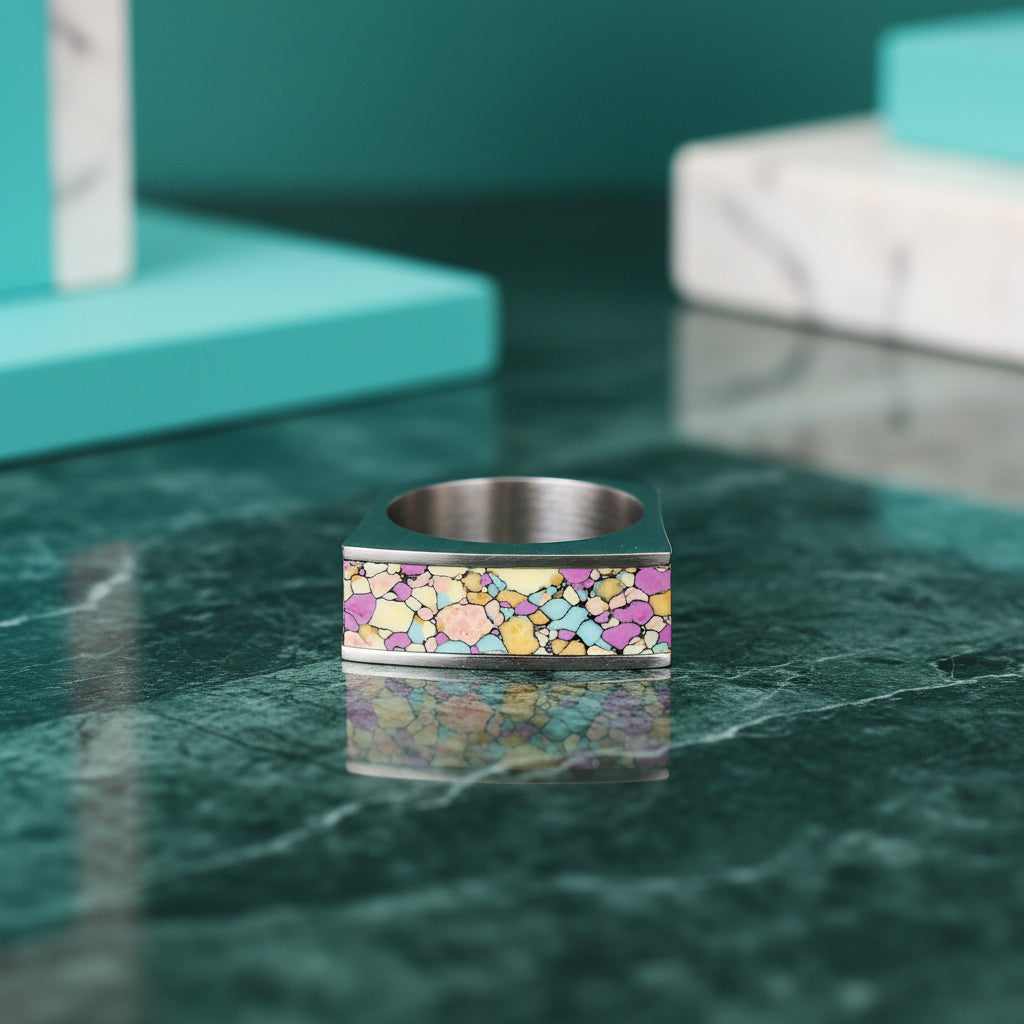 Colorful Bohemian Stone Ring-Evani Jewelry