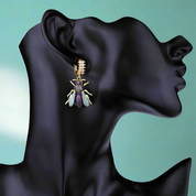 Colorful Diamond Bee Earrings-Evani Naomi Jewelry