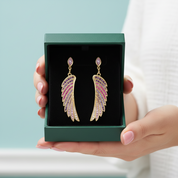 Colorful Stones Hummingbird Wing Earrings