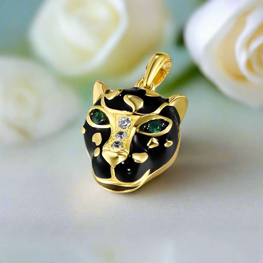 Cool Diamond Black Leopard Pendant-Evani Naomi Jewelry