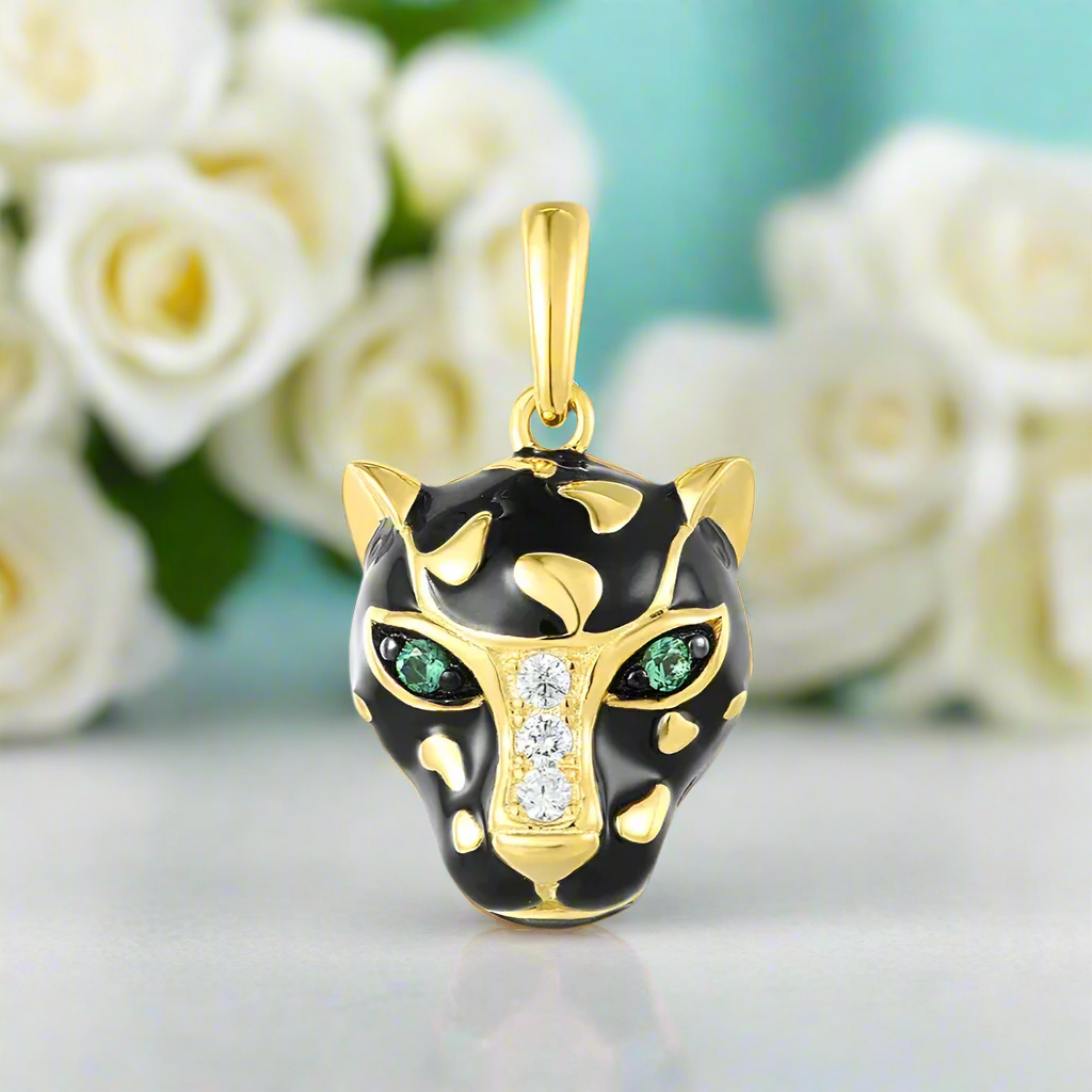 Cool Diamond Black Leopard Pendant-Evani Naomi Jewelry