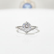 Crown Style 1.0 Ct Round Cut Diamond Option Engagement Ring