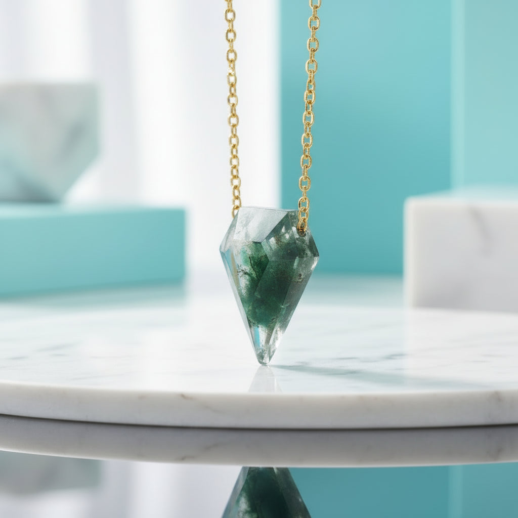 Beneath a Shared Horizon- Natural Moss Agate Necklace-Evani Jewelry