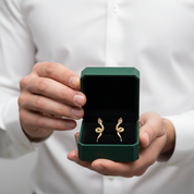 Curved Snake Vintage Stud Earrings