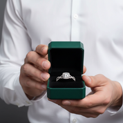Cushion Cut 1ct Diamond OptionHalo 14K Engagement Ring - Evani Naomi Jewelry