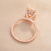 Cushion Cut 3.0ct Champagne Diamond Rose Gold Engagement Ring-Evani Naomi Jewelry