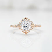 Cushion Cut Diamond OptionAntique Milgrain Engagement Ring - Evani Naomi Jewelry