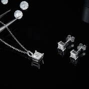 Cushion Cut Diamond Jewelry Set-Evani Naomi Jewelry