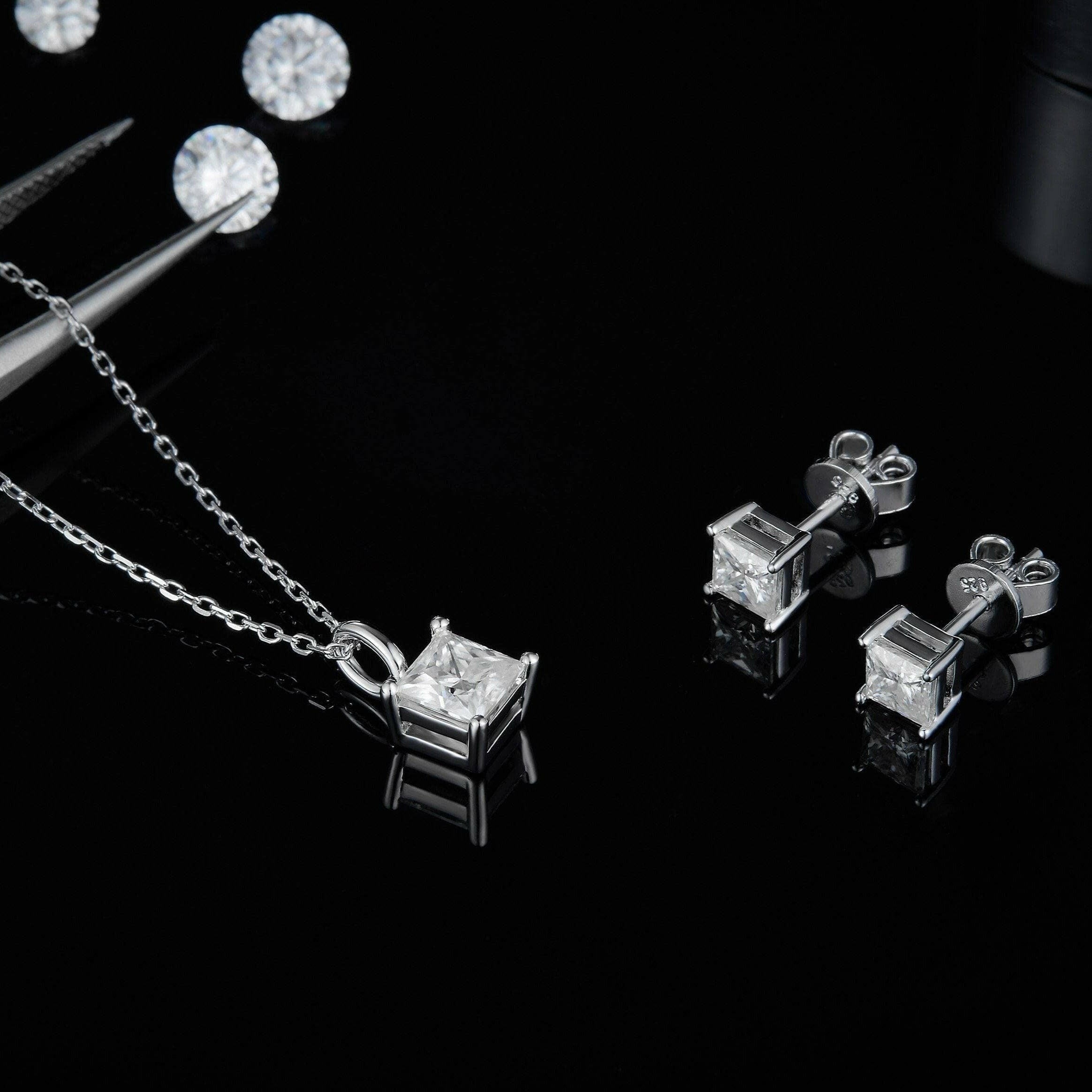 Cushion Cut Diamond Jewelry Set-Evani Naomi Jewelry