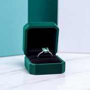 Cushion Cut Green Diamond Option Jewelry Set
