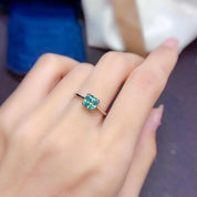 Cushion Cut Green Diamond Jewelry Set-Evani Naomi Jewelry