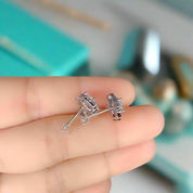 Cute 1.0 Cttw Round Cut Diamond Stud Earrings-Evani Naomi Jewelry