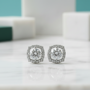 Cute 1.0 Cttw Round Cut Diamond Option Stud Earrings - Evani Naomi Jewelry