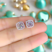 Cute 1.0 Cttw Round Cut Diamond Stud Earrings-Evani Naomi Jewelry