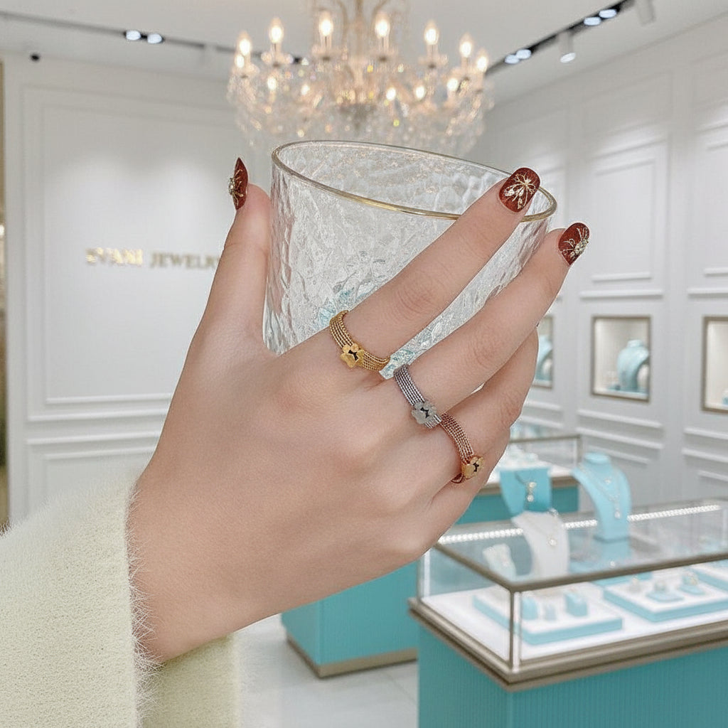 Cute Cat Paw Wedding Band-Evani Jewelry
