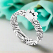 Cute Cat Paw Wedding Band-Evani Naomi Jewelry