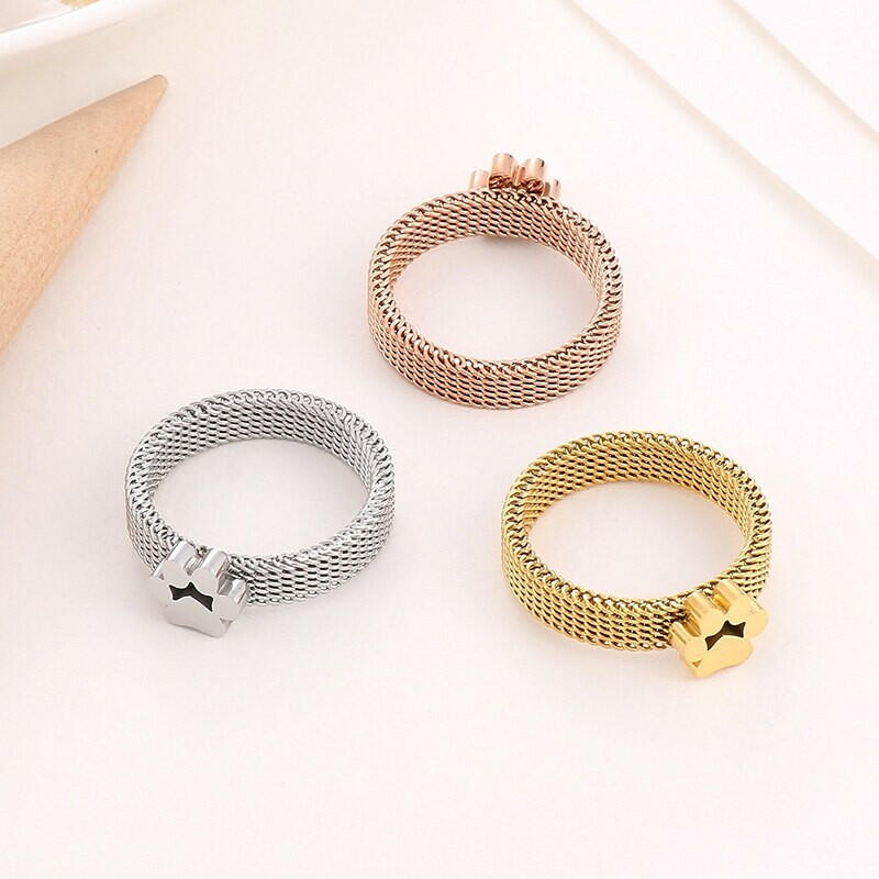 Cute Cat Paw Wedding Band-Evani Naomi Jewelry
