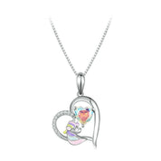 Cute Heart with Unicorn Pendant Necklace-Evani Naomi Jewelry