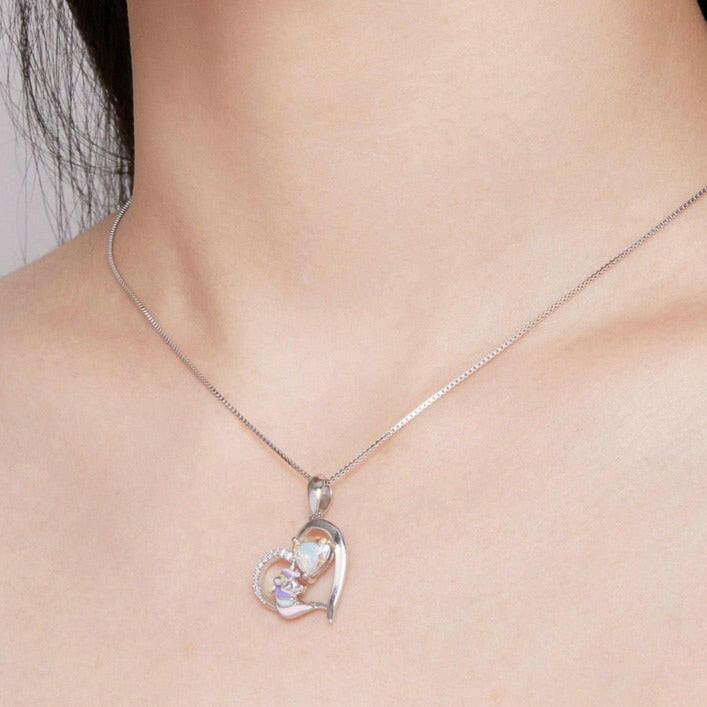 Cute Heart with Unicorn Pendant Necklace-Evani Naomi Jewelry