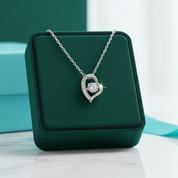 Dancing 0.5 ct Diamond OptionHeart Shaped Necklace