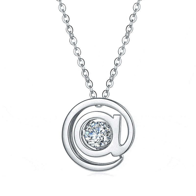 Dancing Diamond @ Symbol Pendant Necklace-Evani Naomi Jewelry