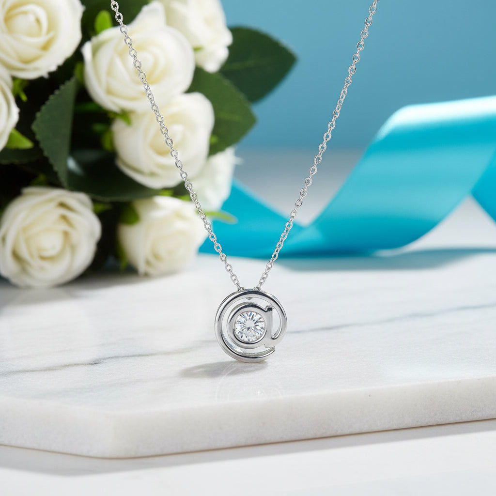 Dancing Diamond @ Symbol Pendant Necklace-Evani Jewelry