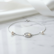 Dancing @ Symbol Diamond with Pearls Bracelet-Evani Jewelry