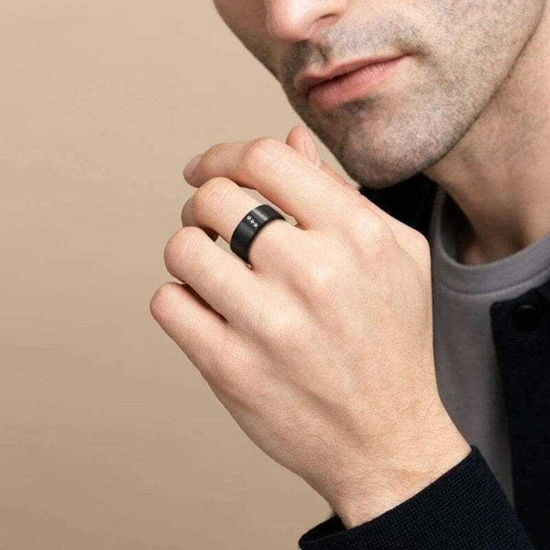 Diagonal Three Stone Tungsten Men's Wedding Band-Evani Naomi Jewelry