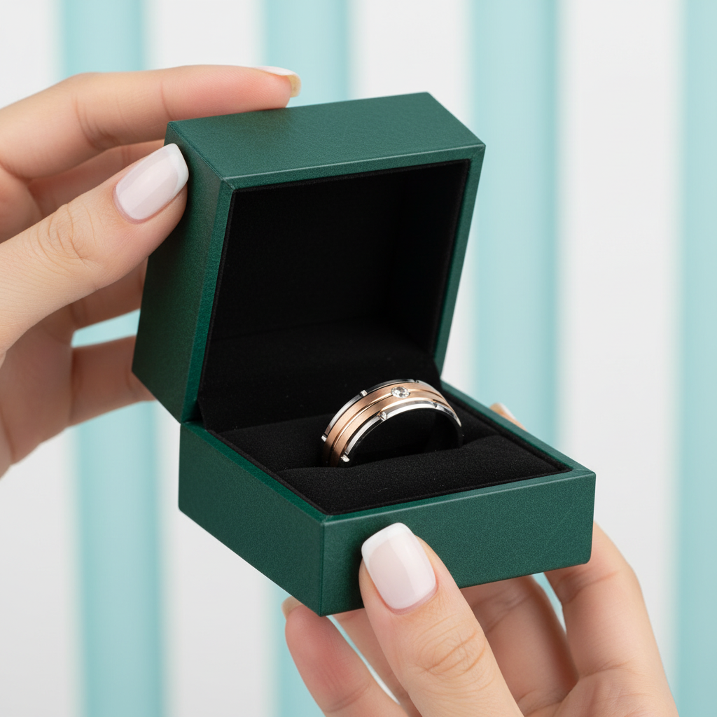 Diamond OptionAlternative Tungsten Men's Wedding Band - Evani Naomi Jewelry