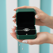 Diamond OptionBlue Eye Bolo Bracelet - Evani Naomi Jewelry