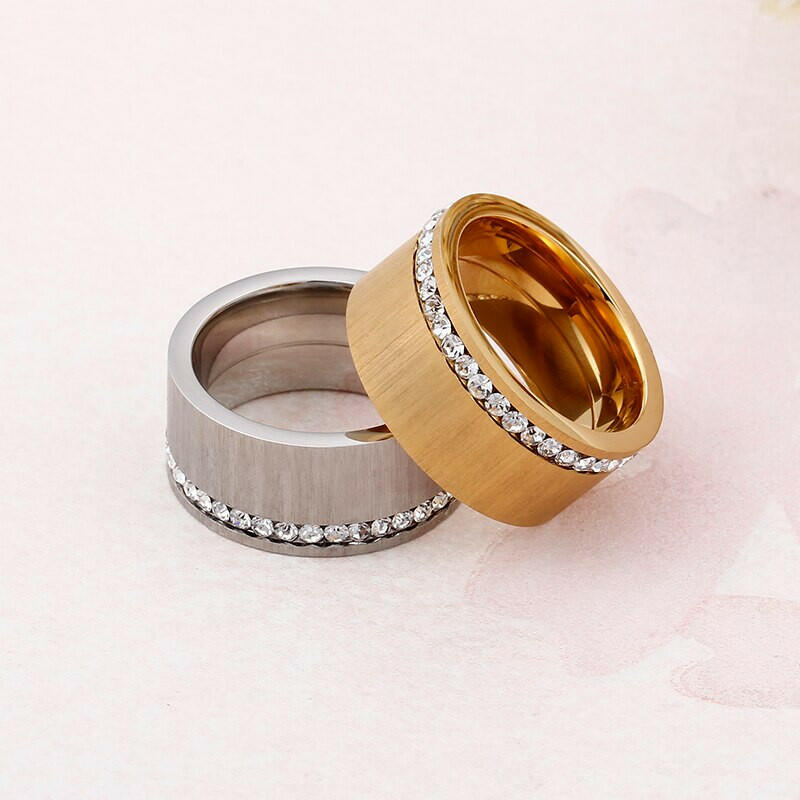 Diamond Gold Brushed Wedding Band-Evani Naomi Jewelry