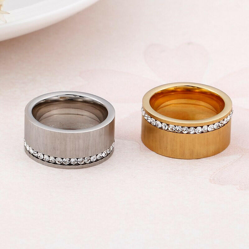 Diamond Gold Brushed Wedding Band-Evani Naomi Jewelry